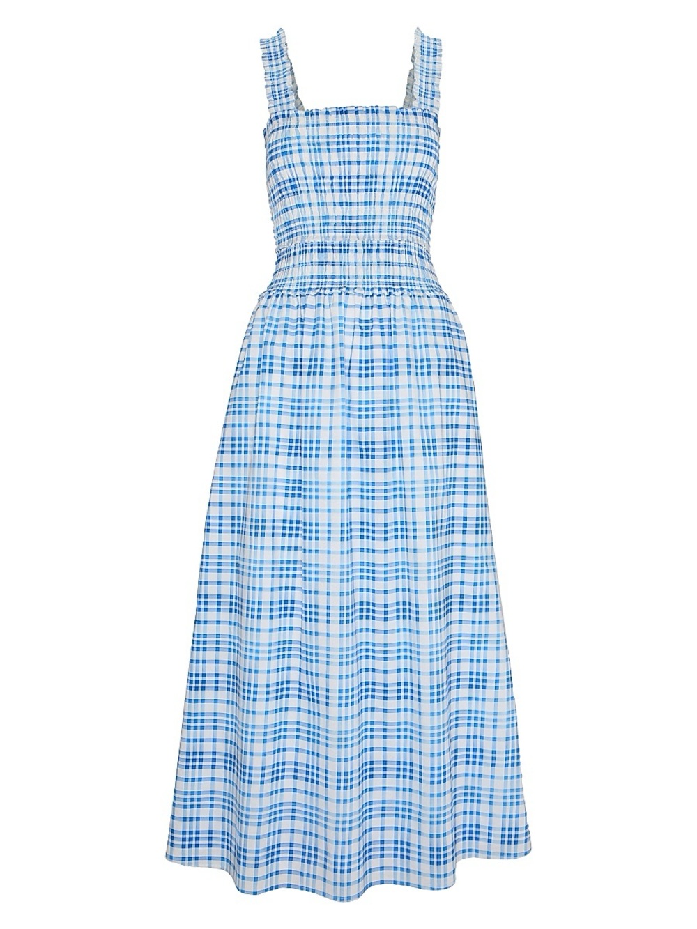 Hill House Plus Size The Azalea Maxi Nap Dress in Blue Watercolor Gingham - Picture 3 of 11